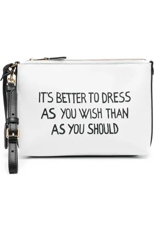 Moschino Clutch mit Logo-Print