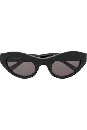 Balenciaga Runde Sonnenbrille mit Logo-Prägung