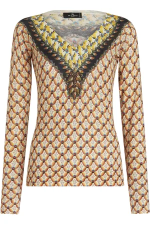 Etro Strickoberteil mit Blumen-Print