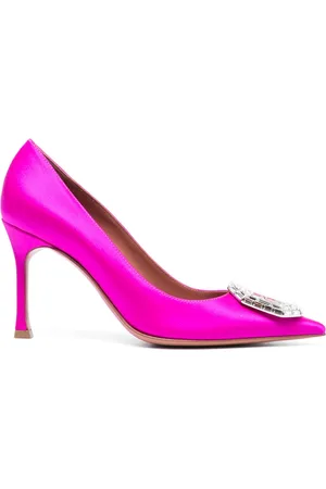 Amina Muaddi Camelia Pumps mit Kristallen 90mm