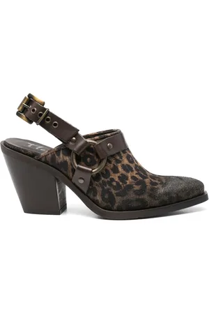 Metisse Mules mit Leoparden-Print 80mm