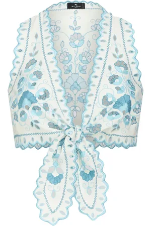 Etro Oberteil mit Blumenstickerei