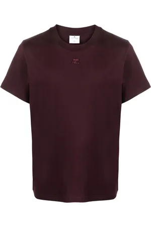 Courrèges T-Shirt mit Logo-Stickerei