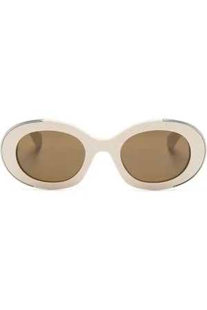 Alexander McQueen Sonnenbrille mit ovalem Gestell