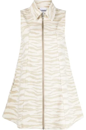 Ganni Kleid mit Zebra-Print