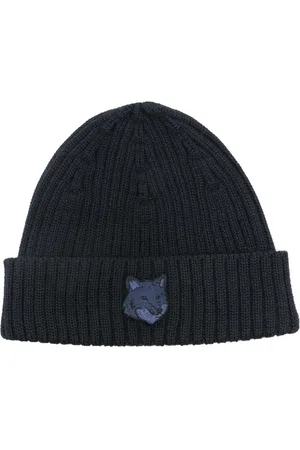 Maison Kitsuné Gerippte Bold Fox Head Beanie