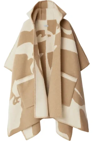 Burberry Kapuzen-Wollcape mit EKD-Motiv