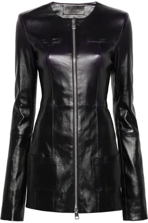 The Attico Lederjacke mit Reißverschluss
