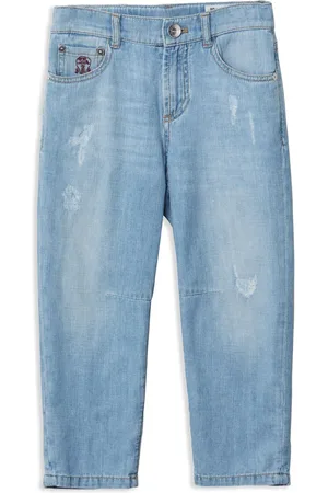 Brunello Cucinelli Gerade Jeans im Distressed-Look