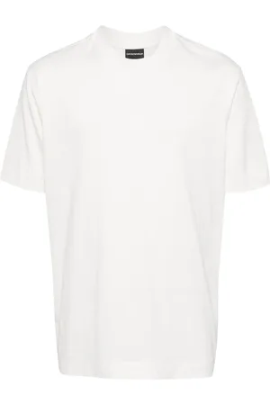 Emporio Armani Asv T-Shirt aus Pima-Jersey mit gewölbtem Logo