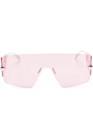 Alexander McQueen Sonnenbrille mit Shield-Gestell