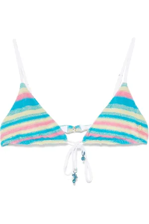 Casablanca Frottee-Bikinioberteil mit Streifen