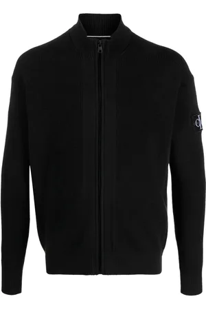 Calvin Klein Cardigan mit Waffelstrick-Muster