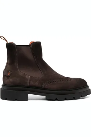 santoni Chelsea-Boots mit Budapestermuster