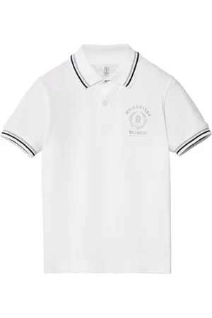 Brunello Cucinelli Poloshirt mit Logo-Print