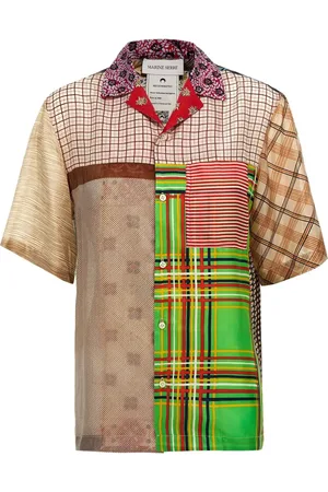 Marine Serre Hemd mit Print-Mix
