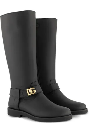 Dolce & Gabbana Stiefel mit Logo-Schild