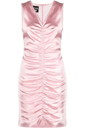 Moschino Gerafftes Minikleid mit V-Ausschnitt