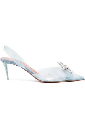 Amina Muaddi Transparente Rosie Pumps mit Glitter-Optik 60mm