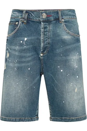 Philipp Plein Formentera Skulls Jeans-Shorts