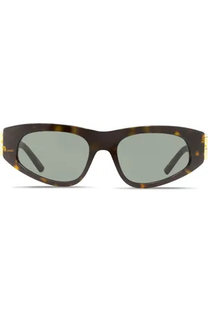 Balenciaga Brille mit Logo-Schild