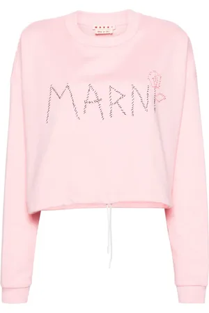 Marni Cropped-Sweatshirt mit Logo-Stickerei