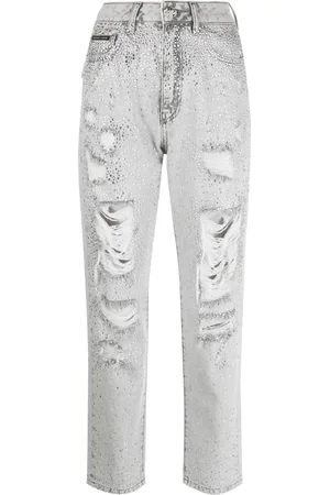Philipp Plein Kristallverzierte Boyfriend-Jeans