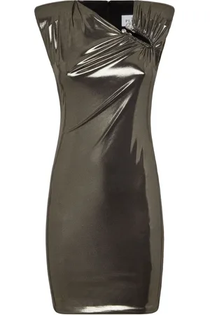 Philipp Plein Lamé-Minikleid mit Schulterpolstern