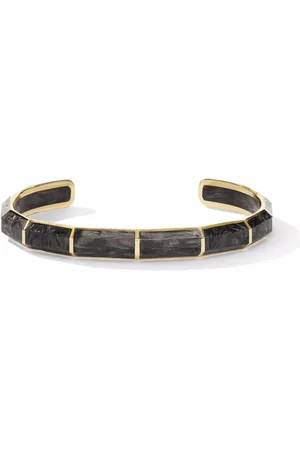 David Yurman 18kt Faceted Cuff Gelbgold- und Carbonarmband8,5mm