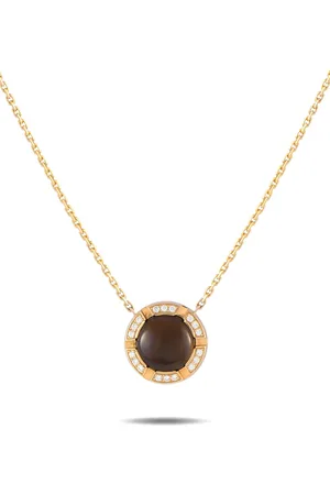 CHAUMET 18kt Rotgoldhalskette mit Diamant und Topas