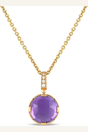 Bvlgari 18kt Parentesi Rotgoldhalskette mit Diamanten und Amethyst