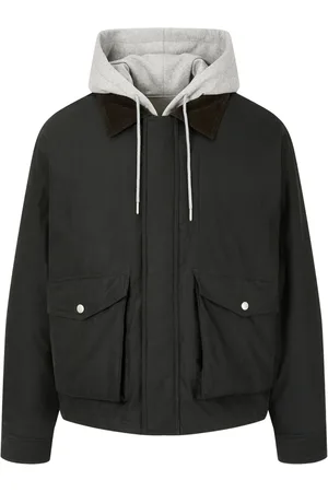 Studio Tomboy Kapuzenjacke mit Cordkragen