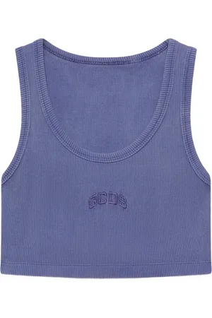 GCDS Trägershirt mit Logo-Stickerei