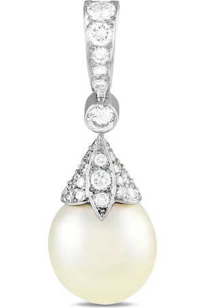 Cartier 18kt Weißgoldanhänger mit Diamant und Perle