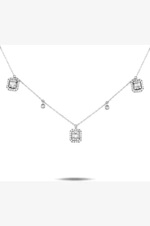 LB Exclusive Pre-owned 14kt Weißgoldhalskette mit Diamant