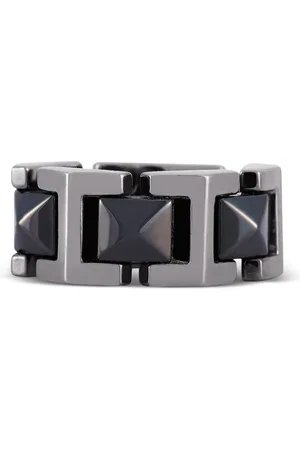 VERSACE 18kt Weißgoldring mit Logo-Gravur