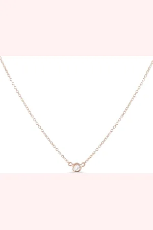 LB Exclusive 14kt Rotgoldhalskette mit Diamant