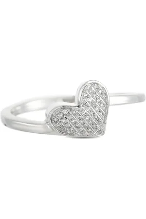 LB Exclusive 14kt Heart Weißgoldring mit Diamant