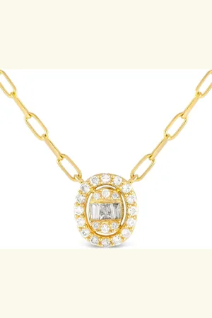 LB Exclusive 14kt Goldhalskette mit Diamant