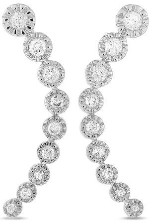 LB Exclusive 14kt Climber Weißgoldohrringe mit Diamant