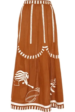 ERES Graphic-print maxi skirt