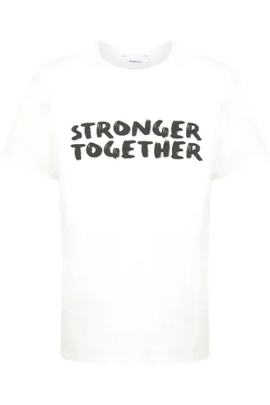 Ports V T-Shirt mit "Stronger Together"-Print