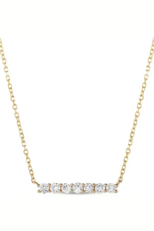 LB Exclusive 14kt Bar Goldhalskette mit Diamant