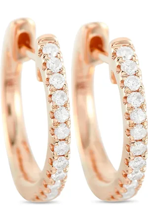 LB Exclusive 14kt Rotgoldcreolen mit Diamant