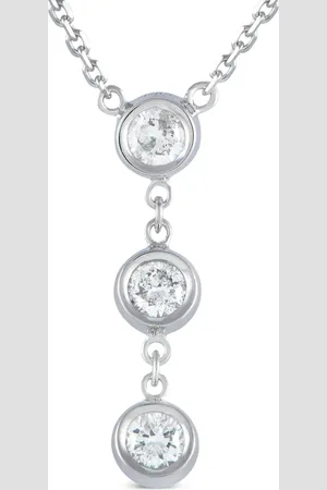 LB Exclusive 14kt Weißgoldhalskette mit Diamantanhänger