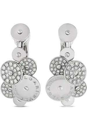 Bvlgari 18kt Cicladi Weißgoldohrclips mit Diamanten