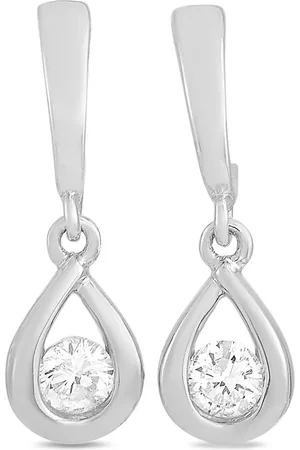 LB Exclusive 18kt Weißgold-Hängeohrringe mit Diamanten