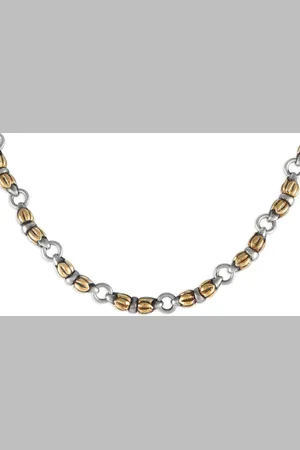 LB Exclusive 18kt Gelbgold- und Silberhalskette