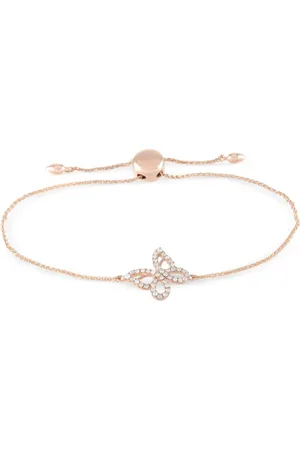 LB Exclusive 14kt Butterfly Rotgoldarmband mit Diamanten