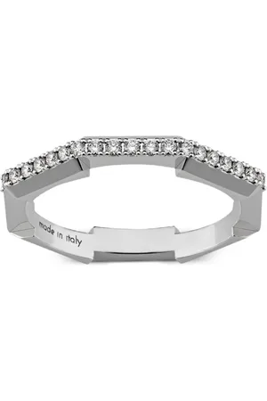 Gucci 18kt Link to Love Weißgoldring mit Diamant